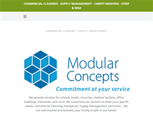 Tablet Screenshot of modularcleaningconcepts.com